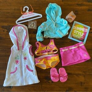 American Girl Seaside Wardrobe Beach Fun Outfit Retired 2007 Two Outfits W/ Box